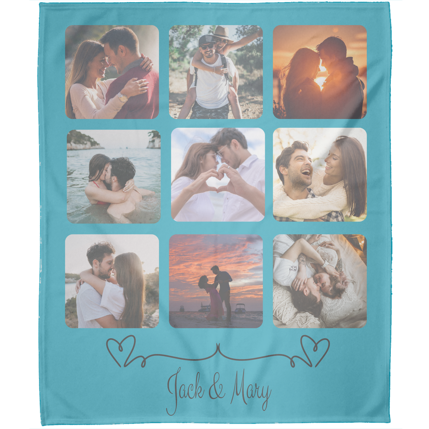 Personalize Couple Blanket | Cozy Plush Fleece Blanket