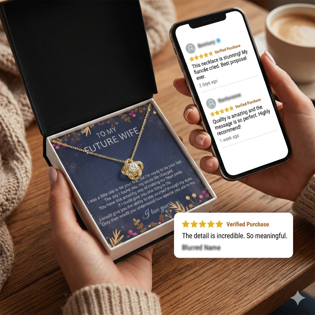 To My Future Wife "I Wasn't Your First" Love Knot Necklace