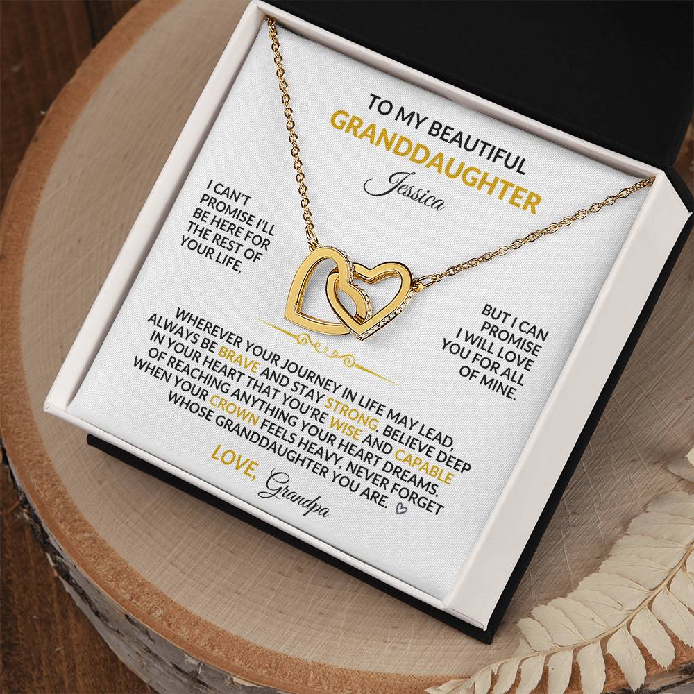 To My Beautiful Granddaughter – Personalized Graduation Necklace Gift From Grandpa