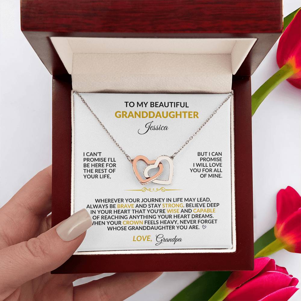 To My Beautiful Granddaughter – Personalized Graduation Necklace Gift From Grandpa