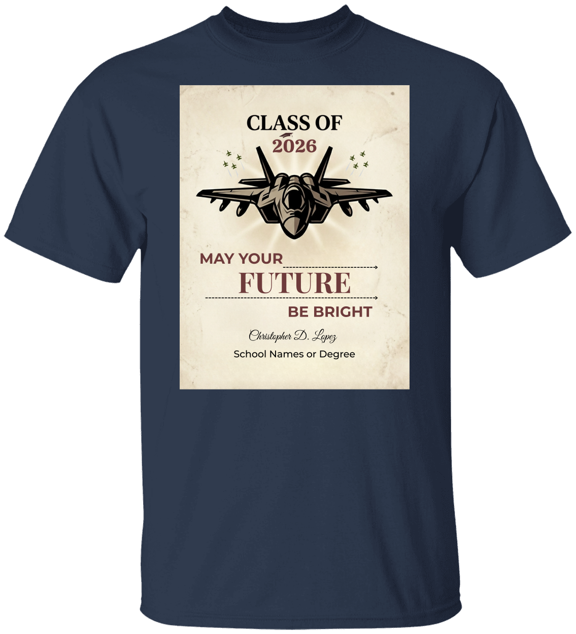 Class of 2026 Personalized Graduation Shirt, Custom Name Gift