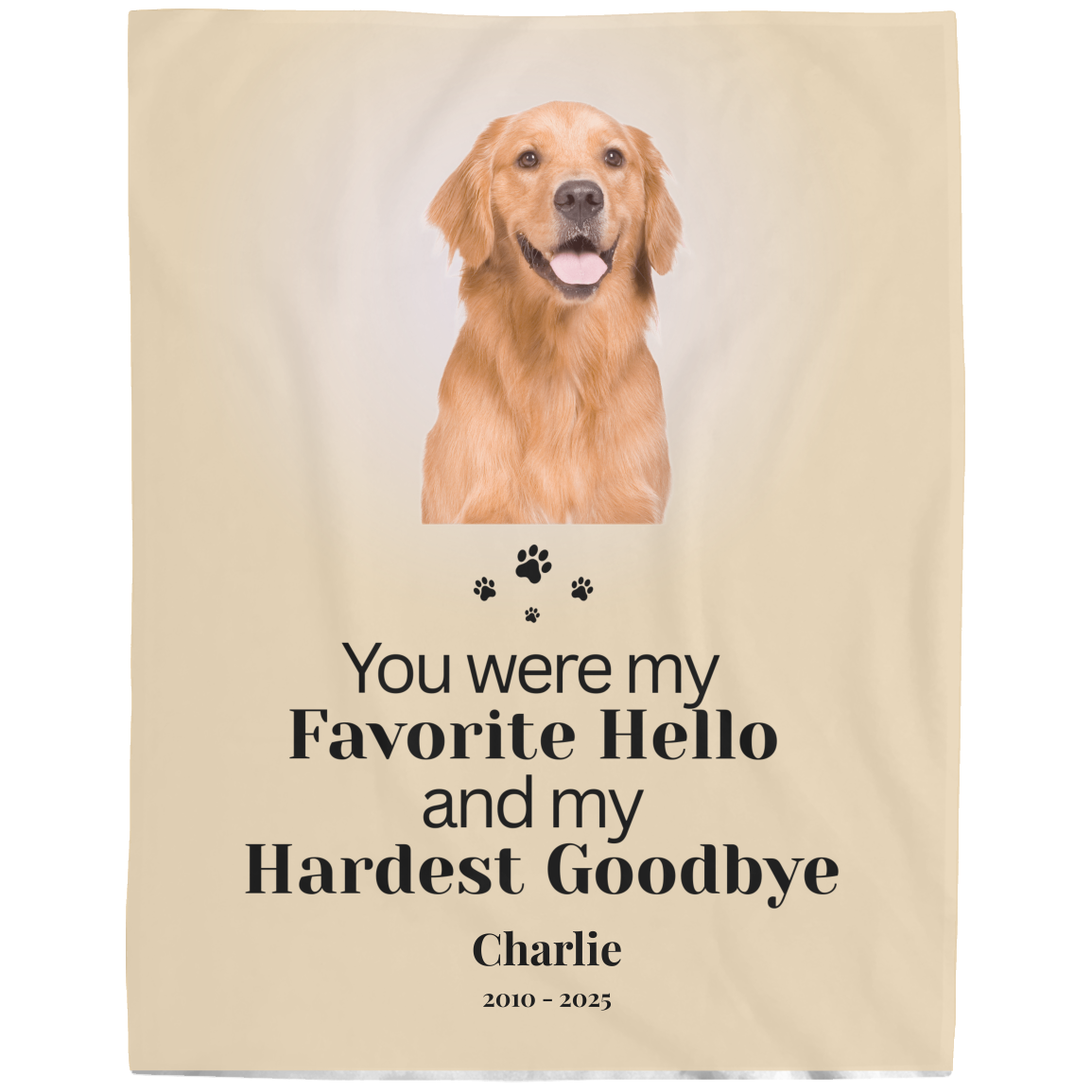 Personalized Pet Memorial Blanket - Hero Photo Blanket
