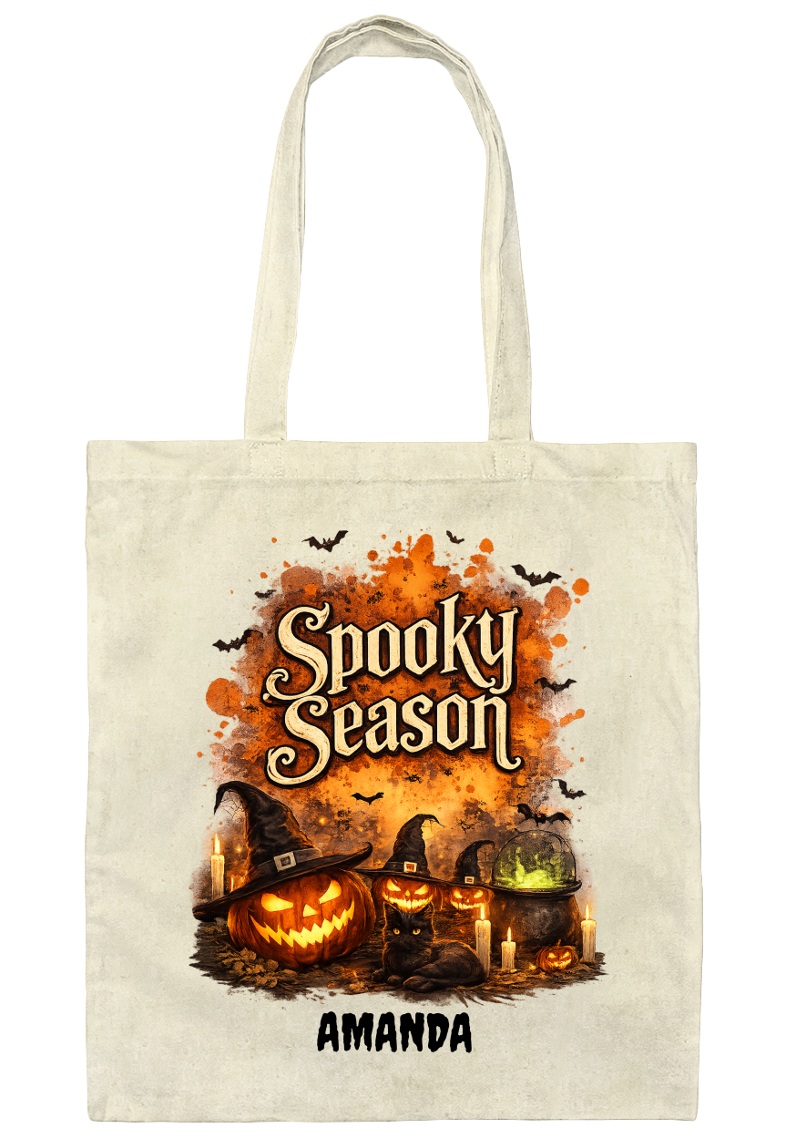 Personalized Halloween Trick-or-Treat Bag | Custom Name Tote Bag