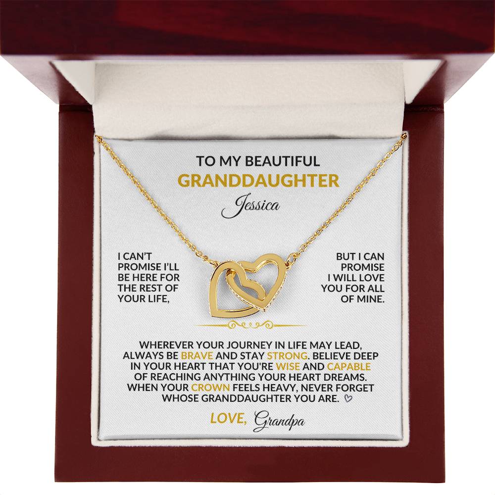 To My Beautiful Granddaughter – Personalized Graduation Necklace Gift From Grandpa