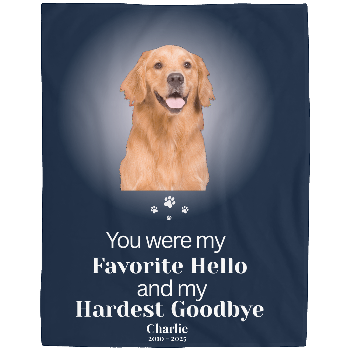 Personalized Pet Memorial Blanket - Hero Photo Blanket