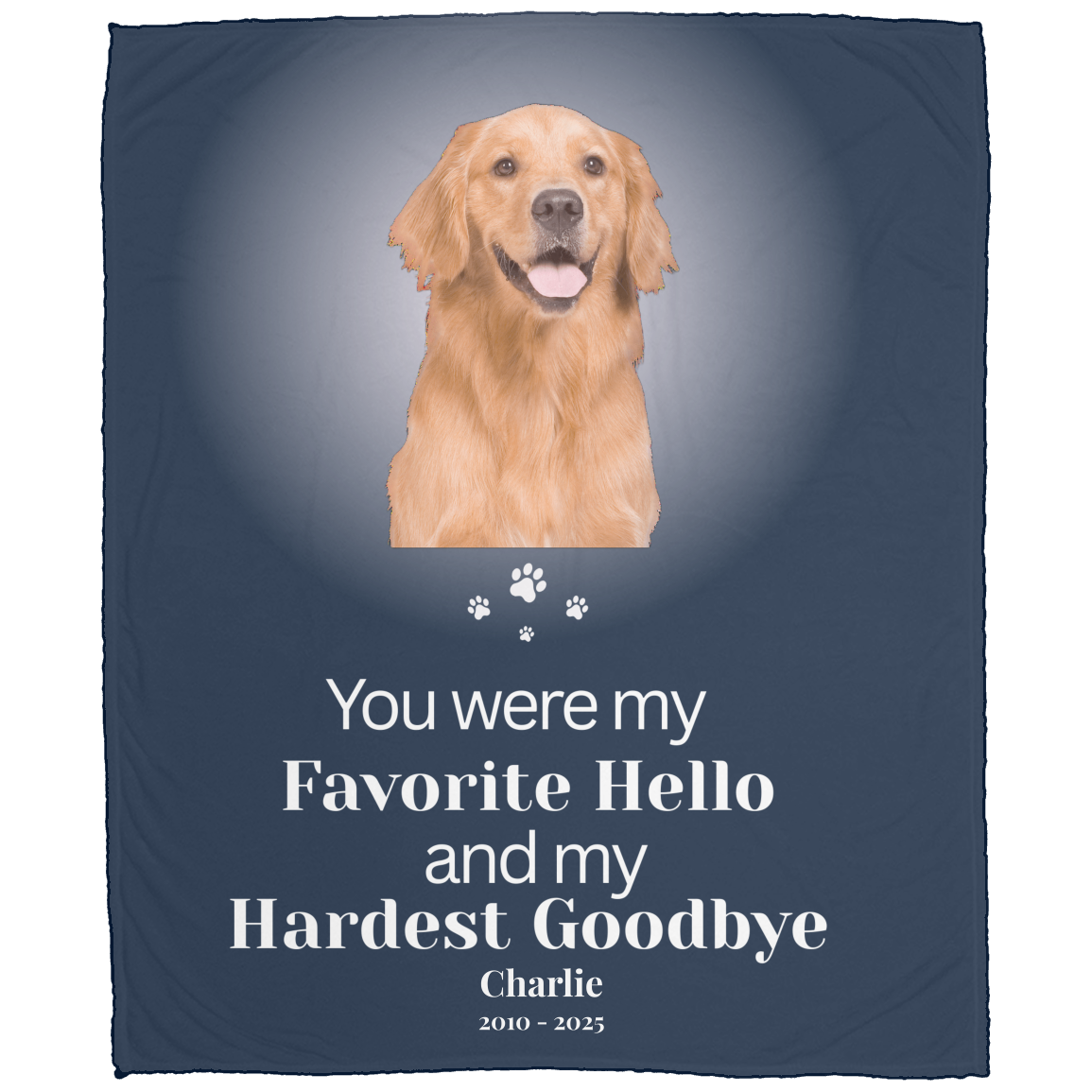 Personalized Pet Memorial Blanket - Hero Photo Blanket