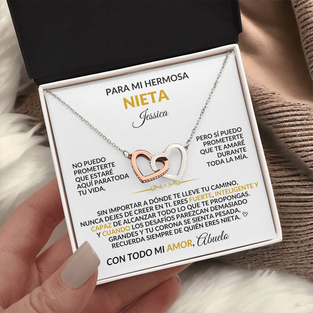 Para Mi Hermosa Nieta - Collar De Graduación Personalizado, Regalo De Los Abuelos.