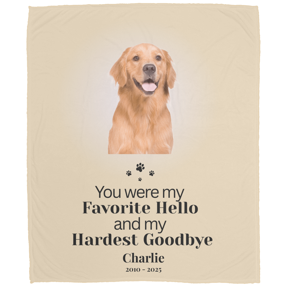 Personalized Pet Memorial Blanket - Hero Photo Blanket