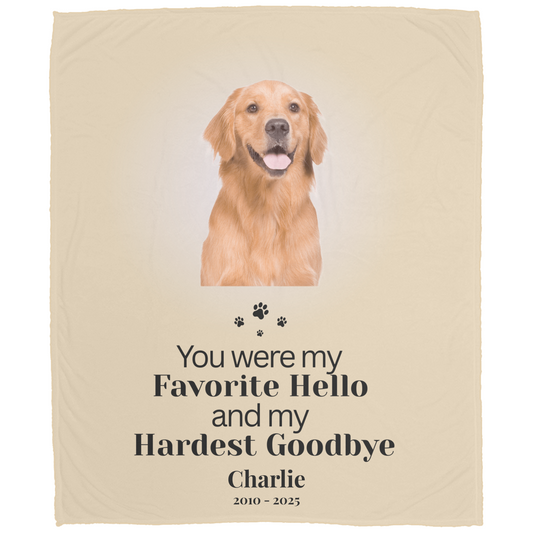 Personalized Pet Memorial Blanket - Hero Photo Blanket