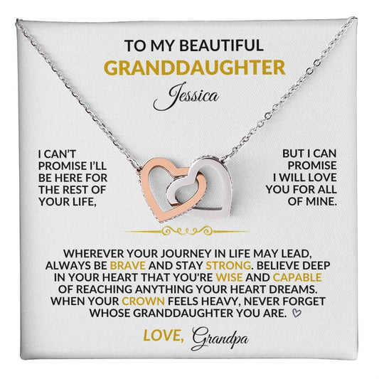 To My Beautiful Granddaughter – Personalized Graduation Necklace Gift From Grandpa
