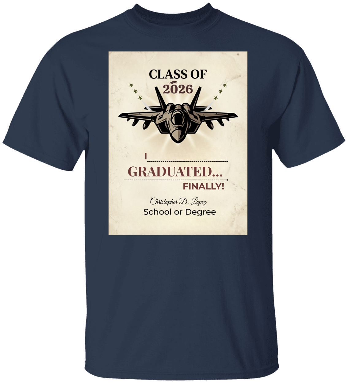Class of 2026 Personalized Graduation Shirt, Custom Name Gift