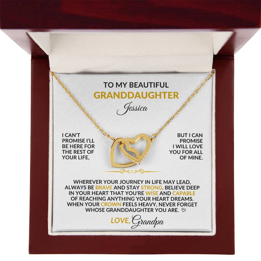 To My Beautiful Granddaughter – Personalized Graduation Necklace Gift From Grandpa