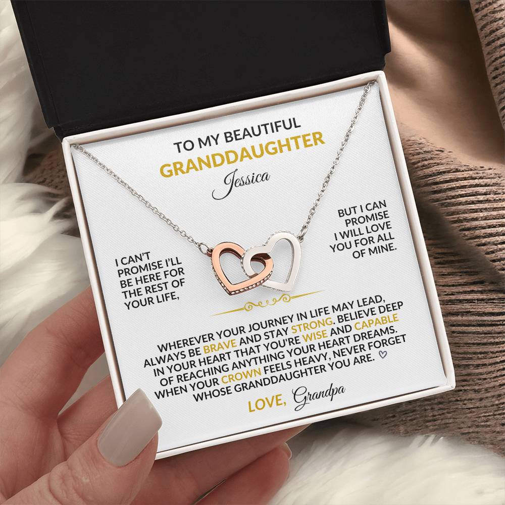 To My Beautiful Granddaughter – Personalized Graduation Necklace Gift From Grandpa