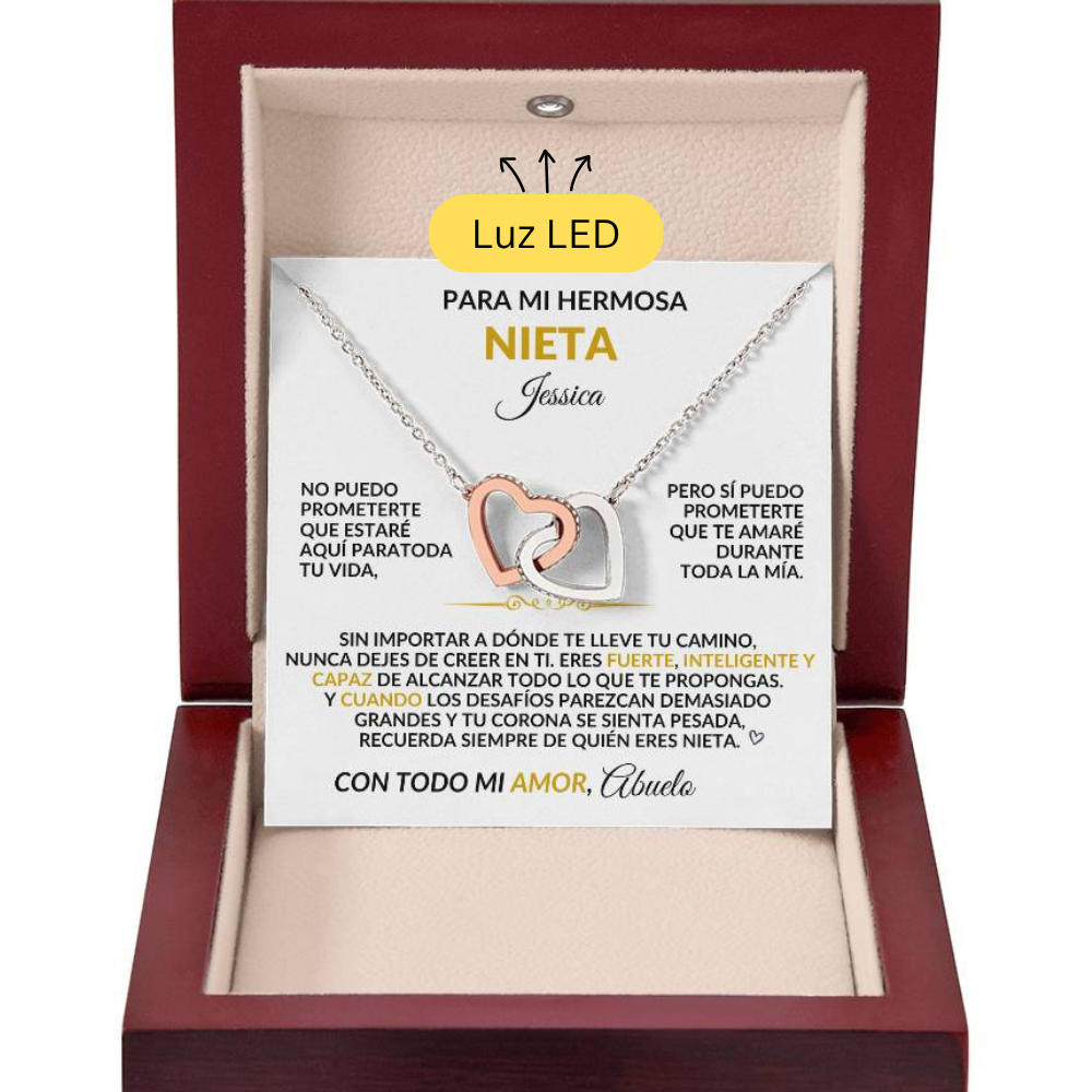 Para Mi Hermosa Nieta - Collar De Graduación Personalizado, Regalo De Los Abuelos.