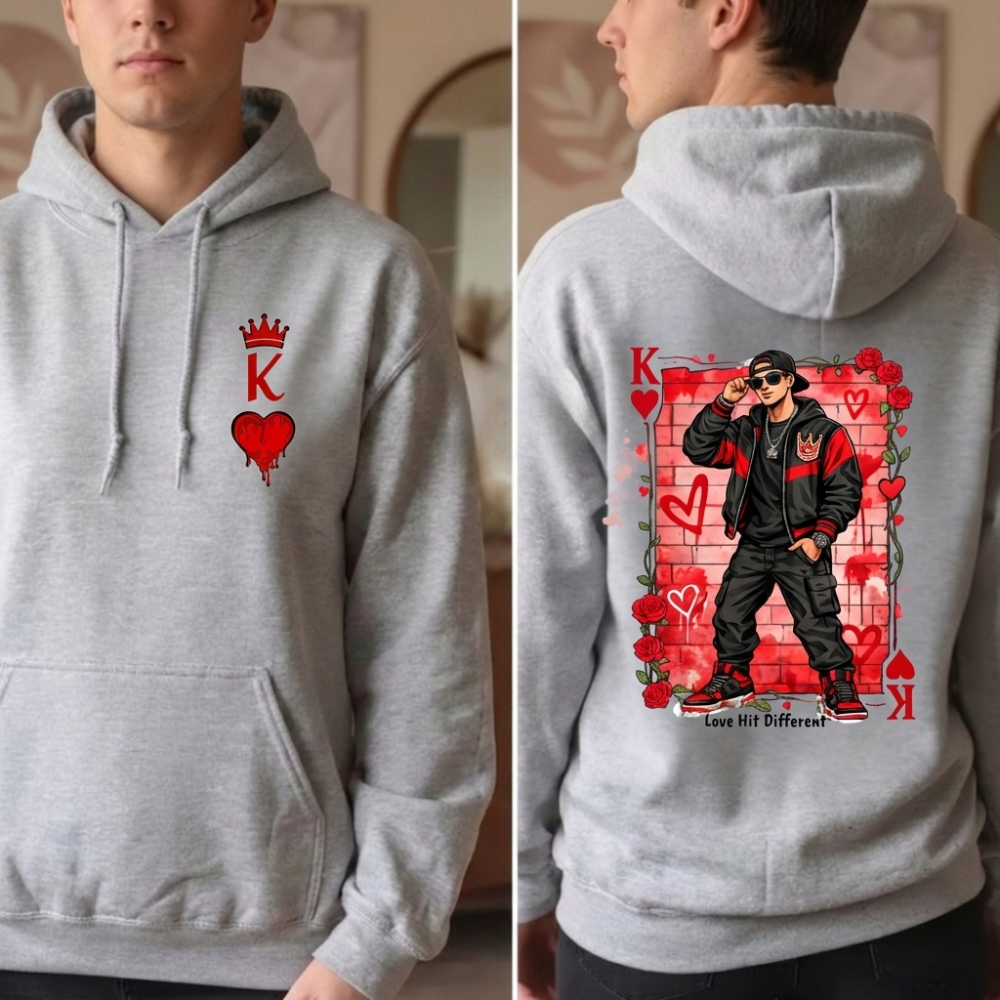 King of Hearts | Love Hit Different | Street Hoodie Bold Vibes