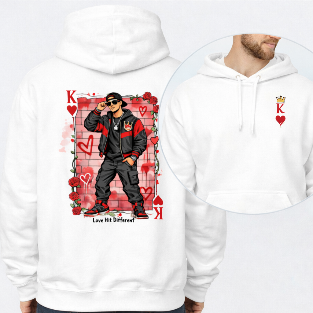 King of Hearts | Love Hit Different | Street Hoodie Bold Vibes