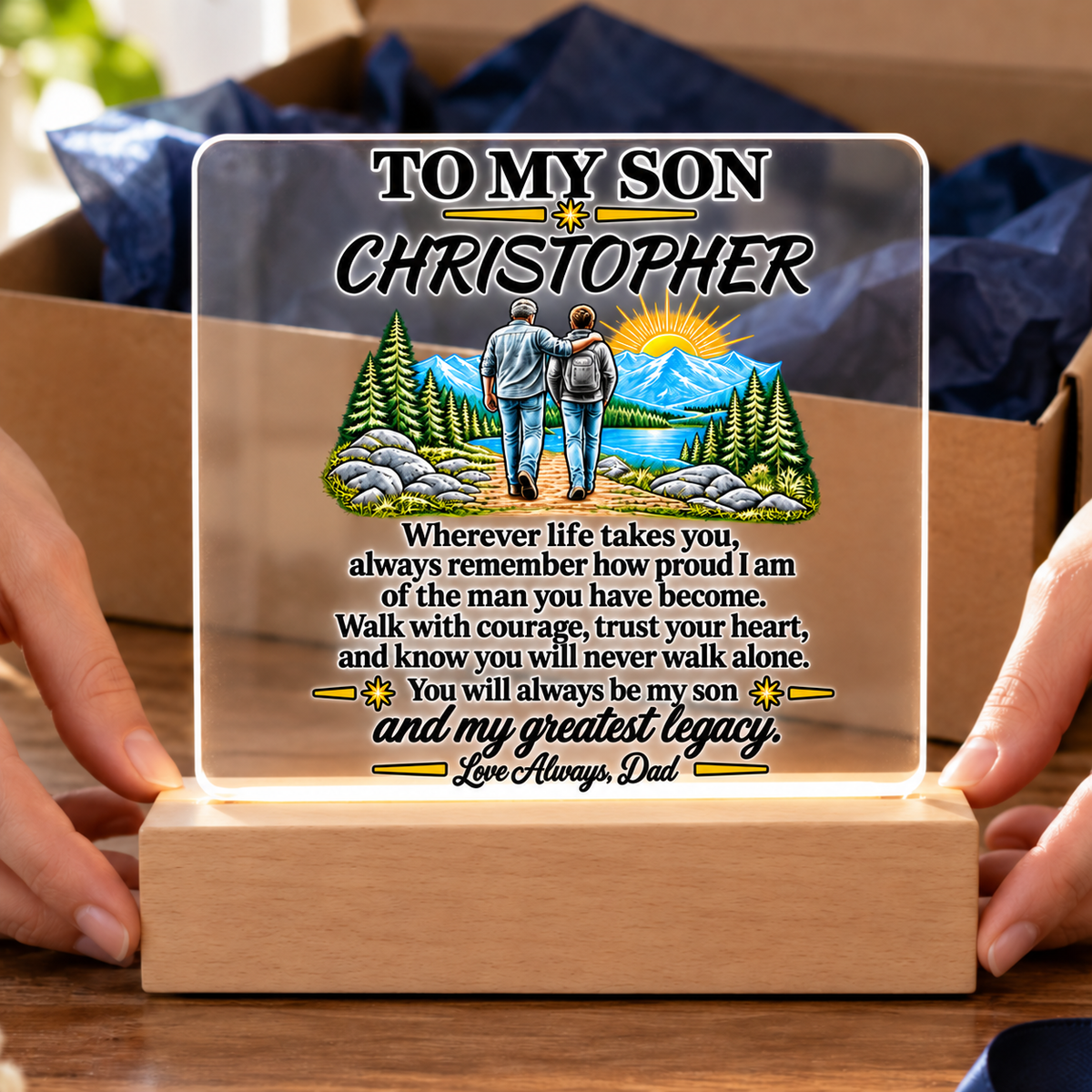 Greatest Legacy Gift from Dad |Acrylic Plaque
