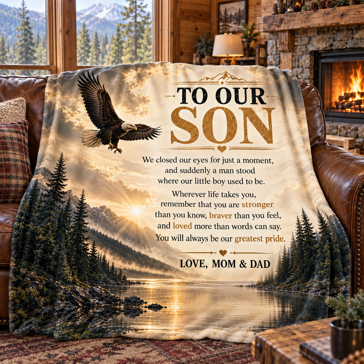Personalized To My Son Blanket From Mom & Dad – Meaningful Gift for an Adult Son