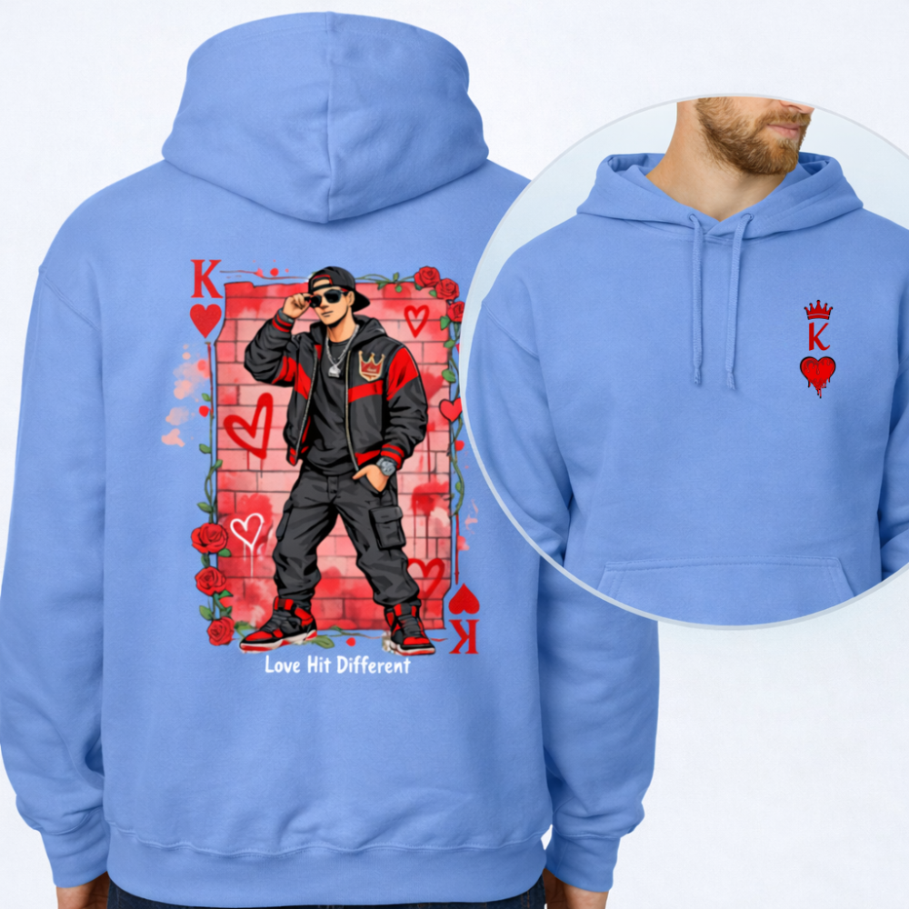King of Hearts | Love Hit Different | Street Hoodie Bold Vibes