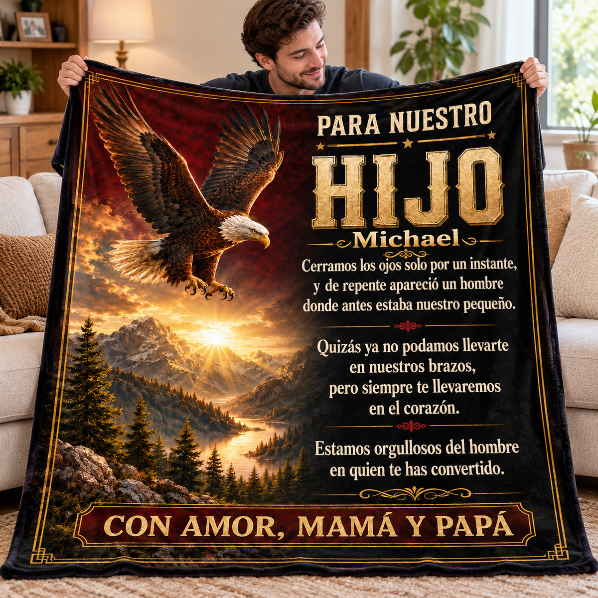 Manta Para Nuestro Hijo – Regalo de Mamá y Papá | Con o Sin Nombre