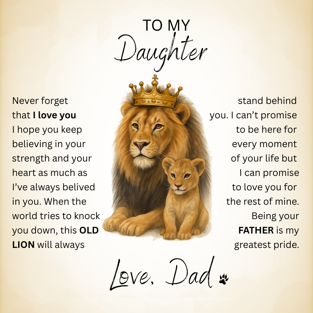 To My Daughter "Love Dad" Lucky Pendant Necklace