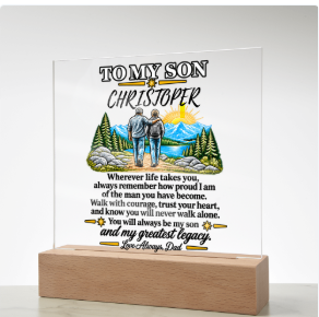 Greatest Legacy Gift from Dad |Acrylic Plaque