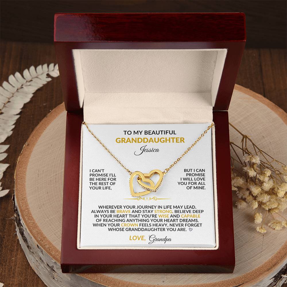 To My Beautiful Granddaughter – Personalized Graduation Necklace Gift From Grandpa