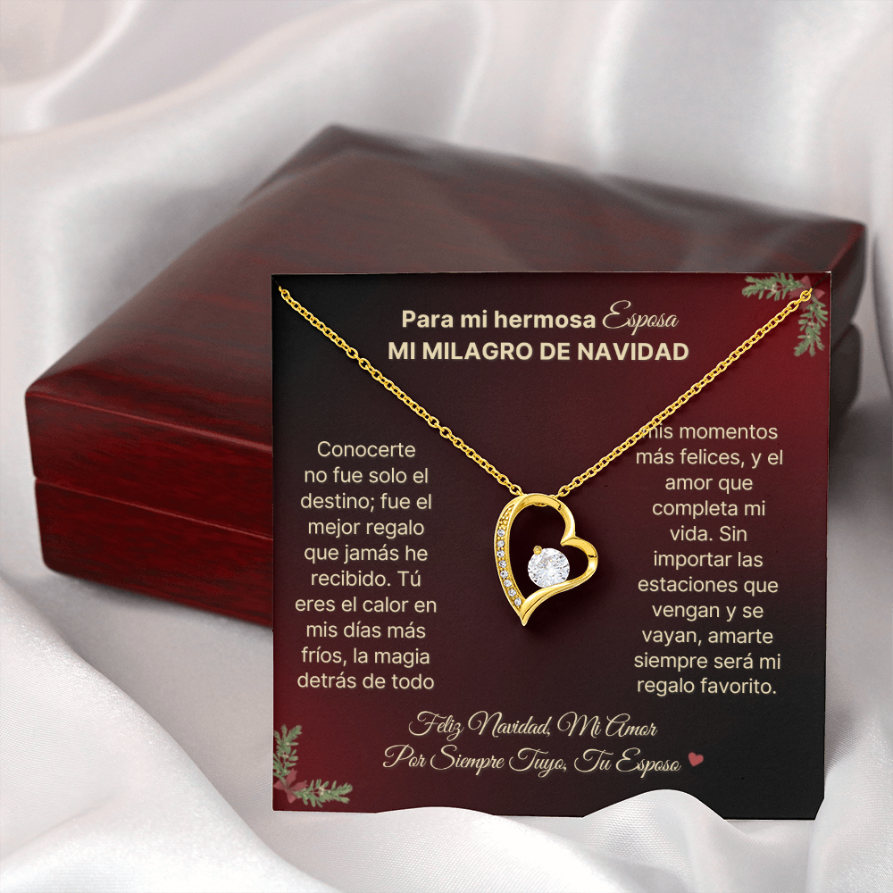 "Mi Milagro de Navidad" Collar Forever Love para Mi Esposa ❤️