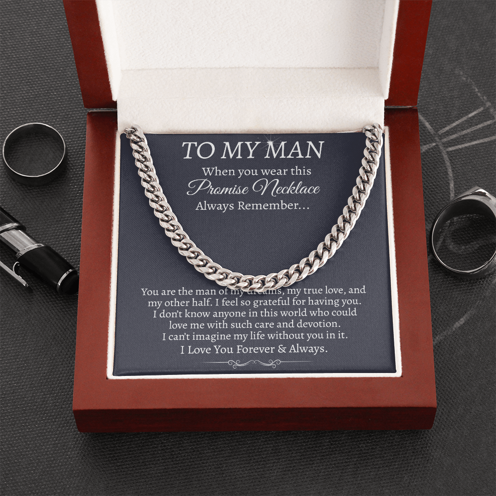 To MY Man "Because He’s Your Forever" Cuban Link Chain