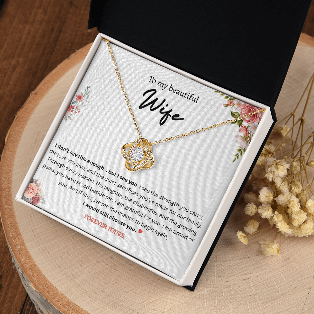 "I Still Choose You" Love Knot Necklace