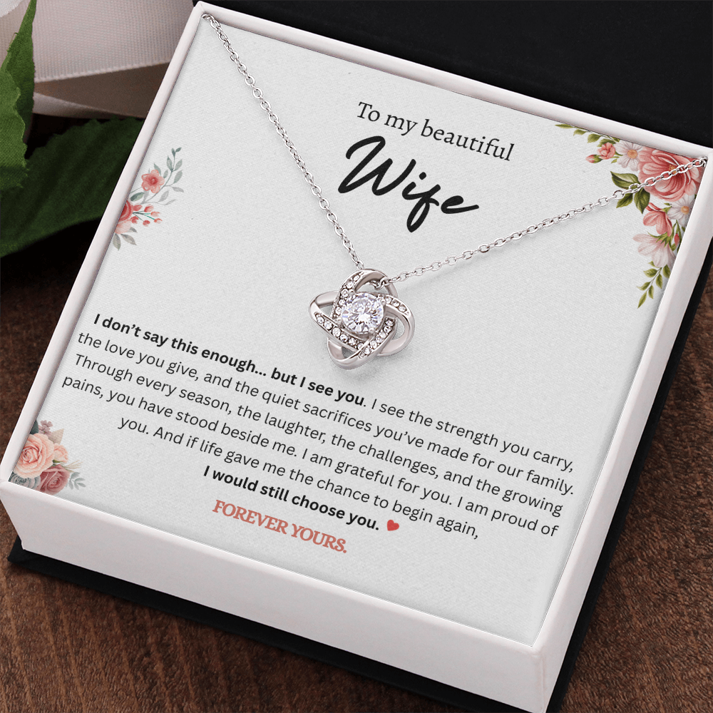 "I Still Choose You" Love Knot Necklace
