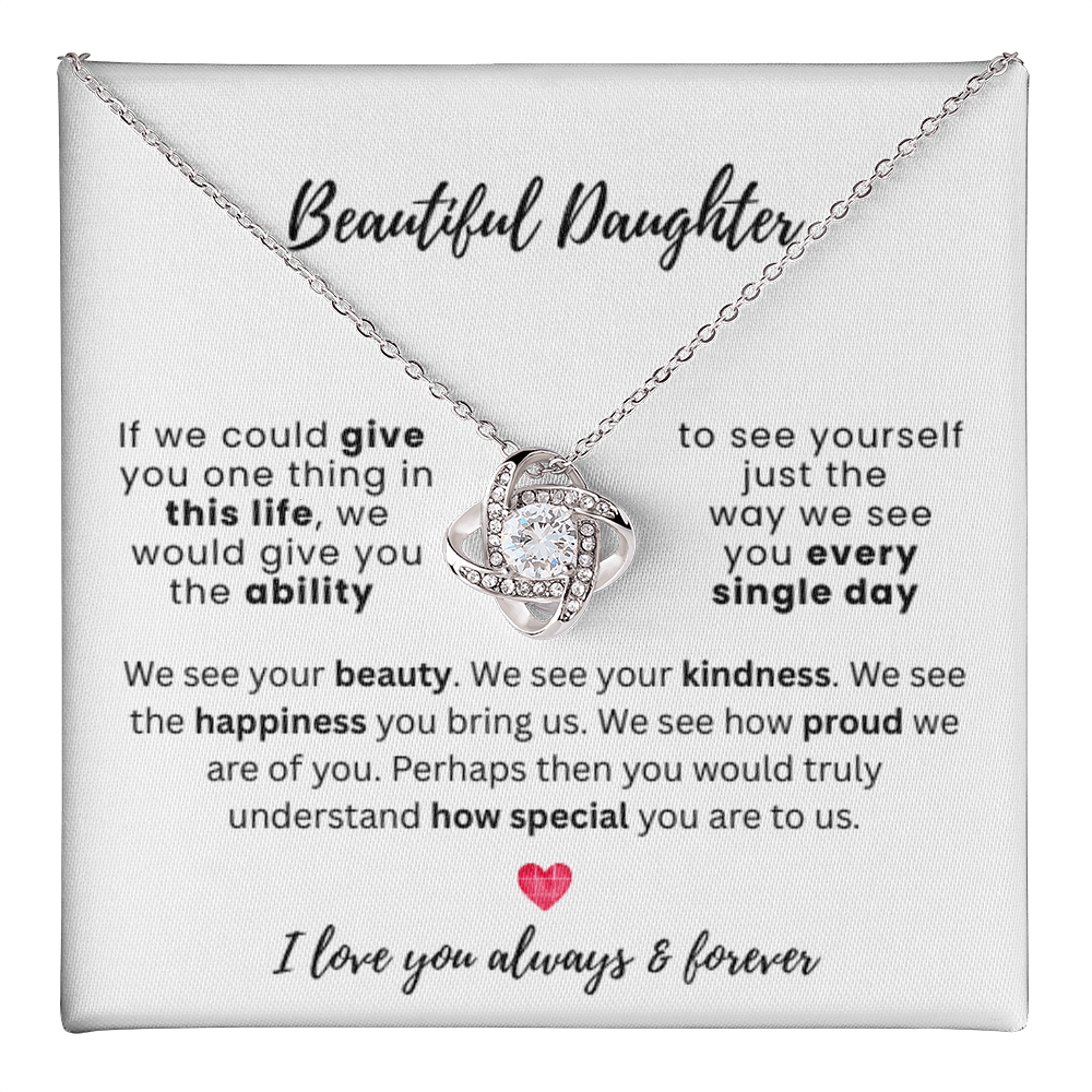 Beautiful Daughter | Love Knot Necklace