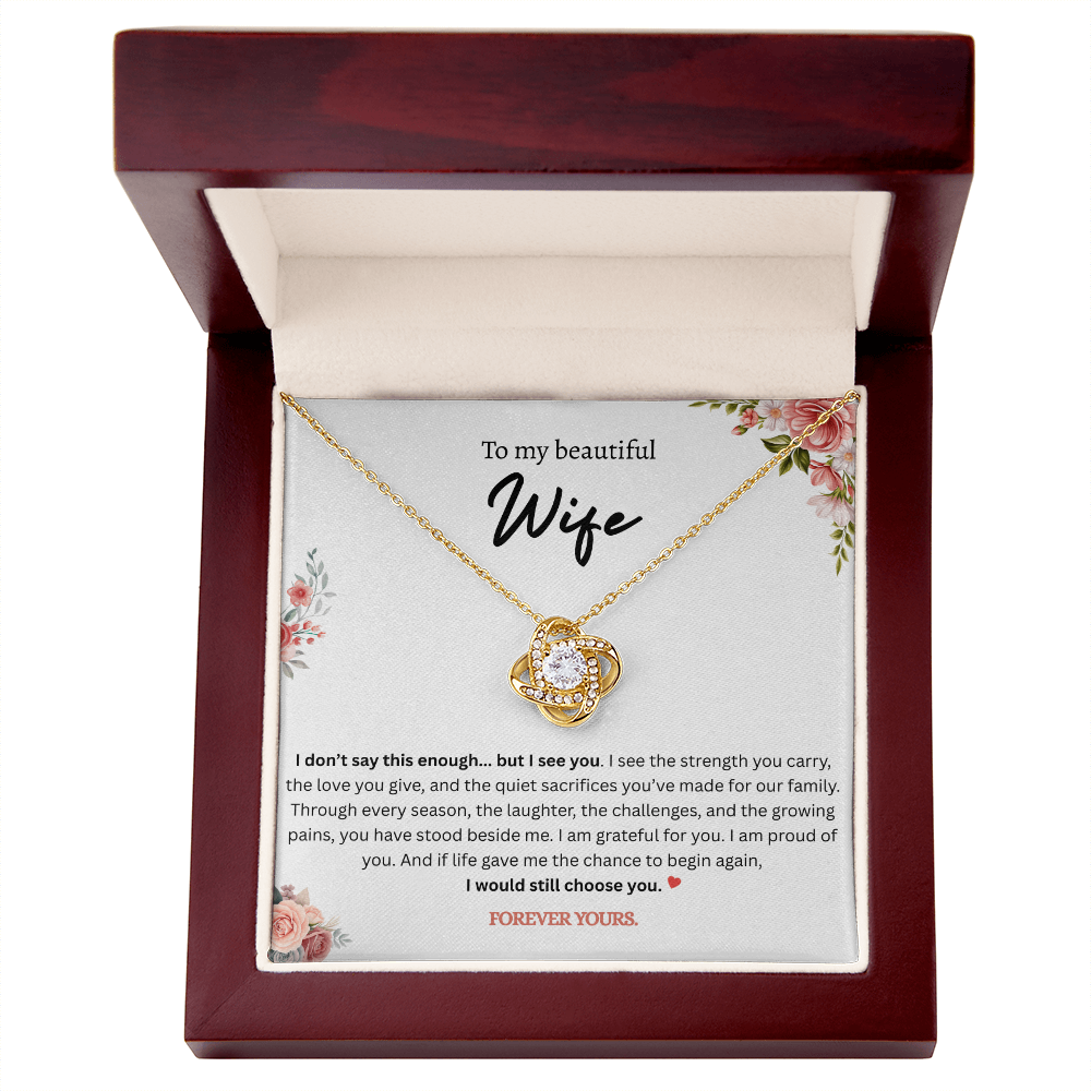 "I Still Choose You" Love Knot Necklace