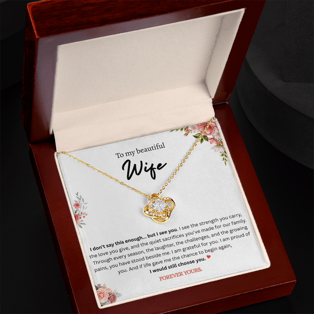 "I Still Choose You" Love Knot Necklace