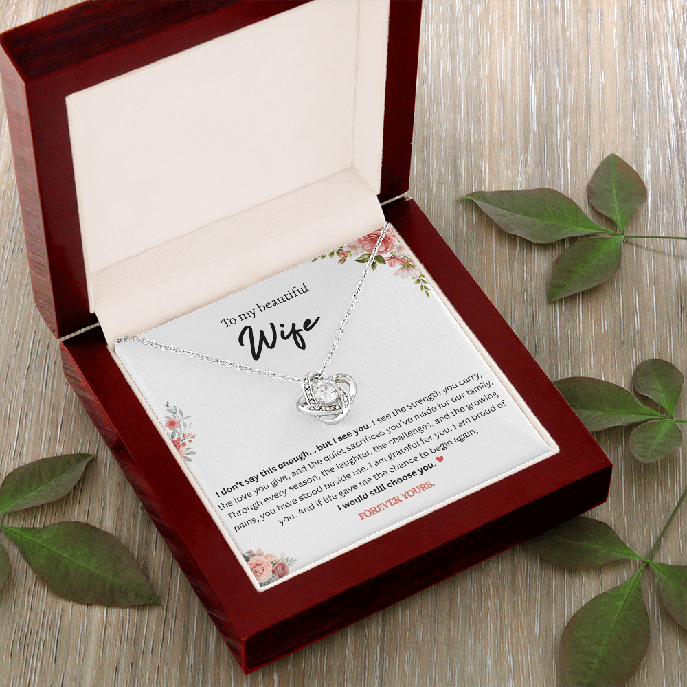 "I Still Choose You" Love Knot Necklace