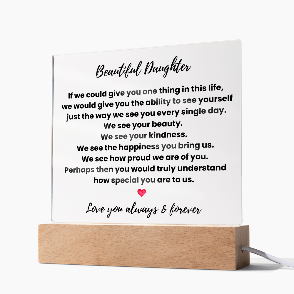 Beautiful Daughter | Square Acrylic Plaques
