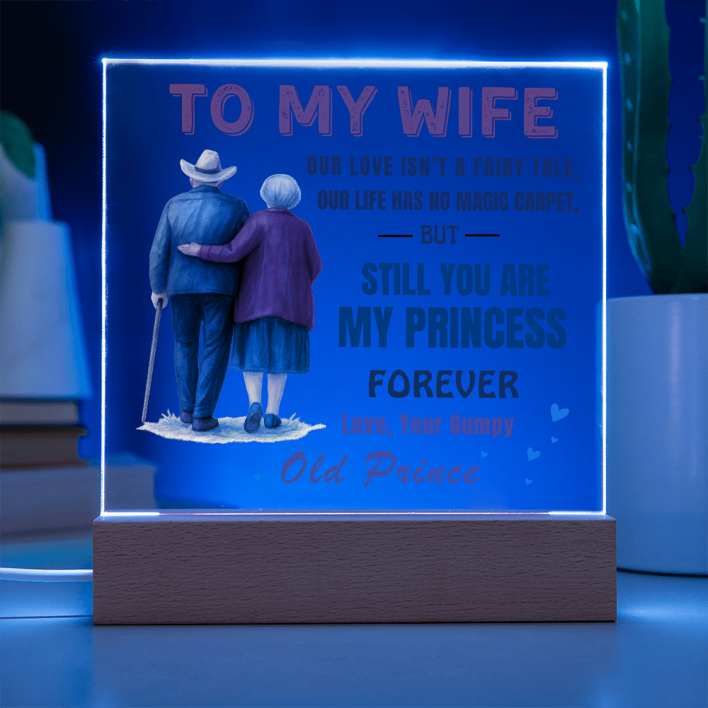 To My Wife "Forever Love" Square Acrylic Plaque