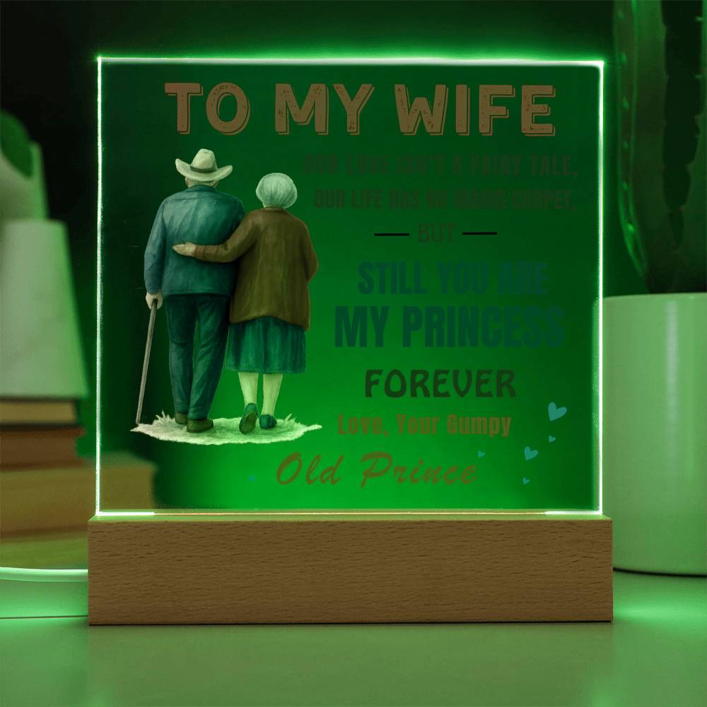 To My Wife "Forever Love" Square Acrylic Plaque