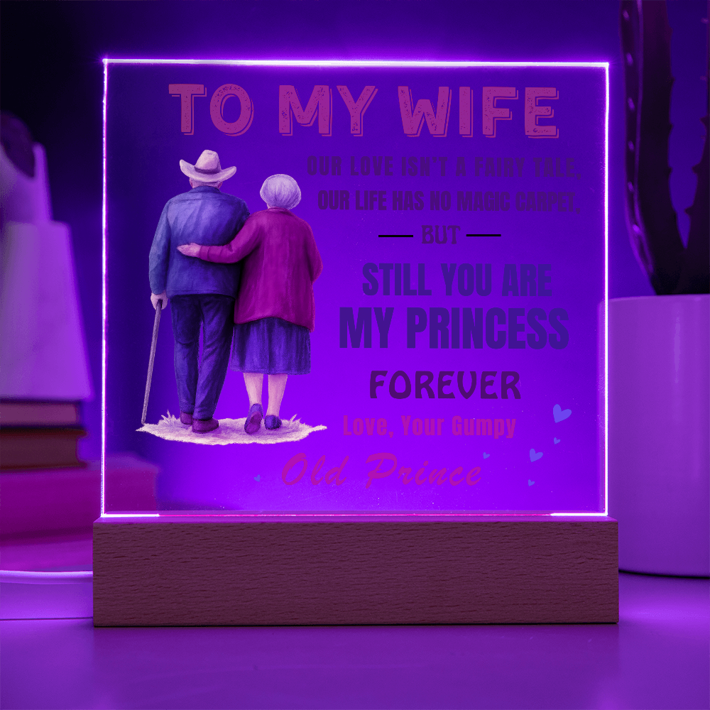 To My Wife "Forever Love" Square Acrylic Plaque