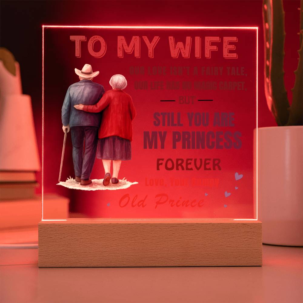 To My Wife "Forever Love" Square Acrylic Plaque