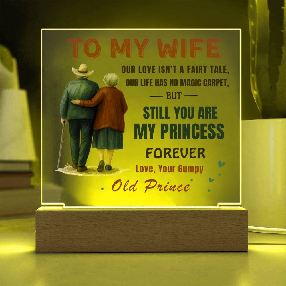 To My Wife "Forever Love" Square Acrylic Plaque