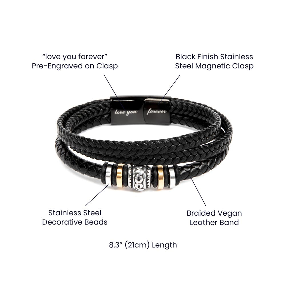 To My Son "My Greatest Legacy" Love You Forever Bracelet