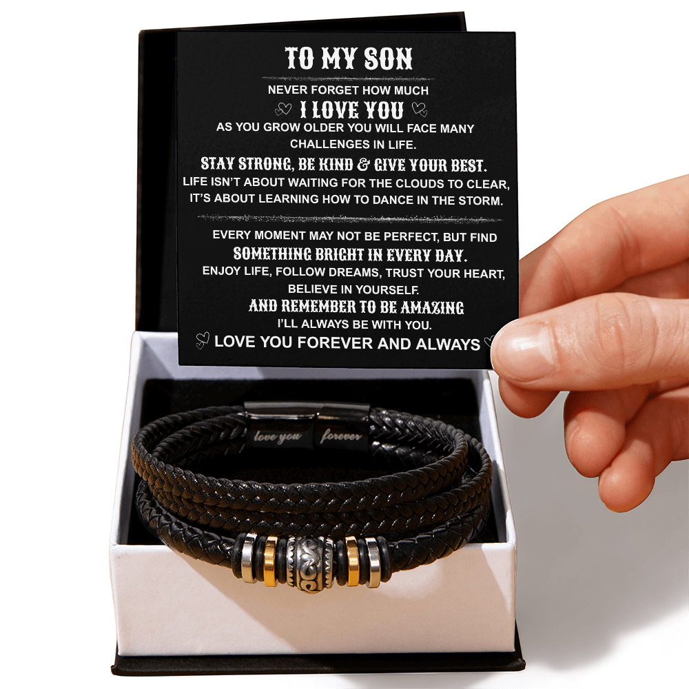 To My Son "He’ll Never Forget These Words" Love You Forever Bracelet