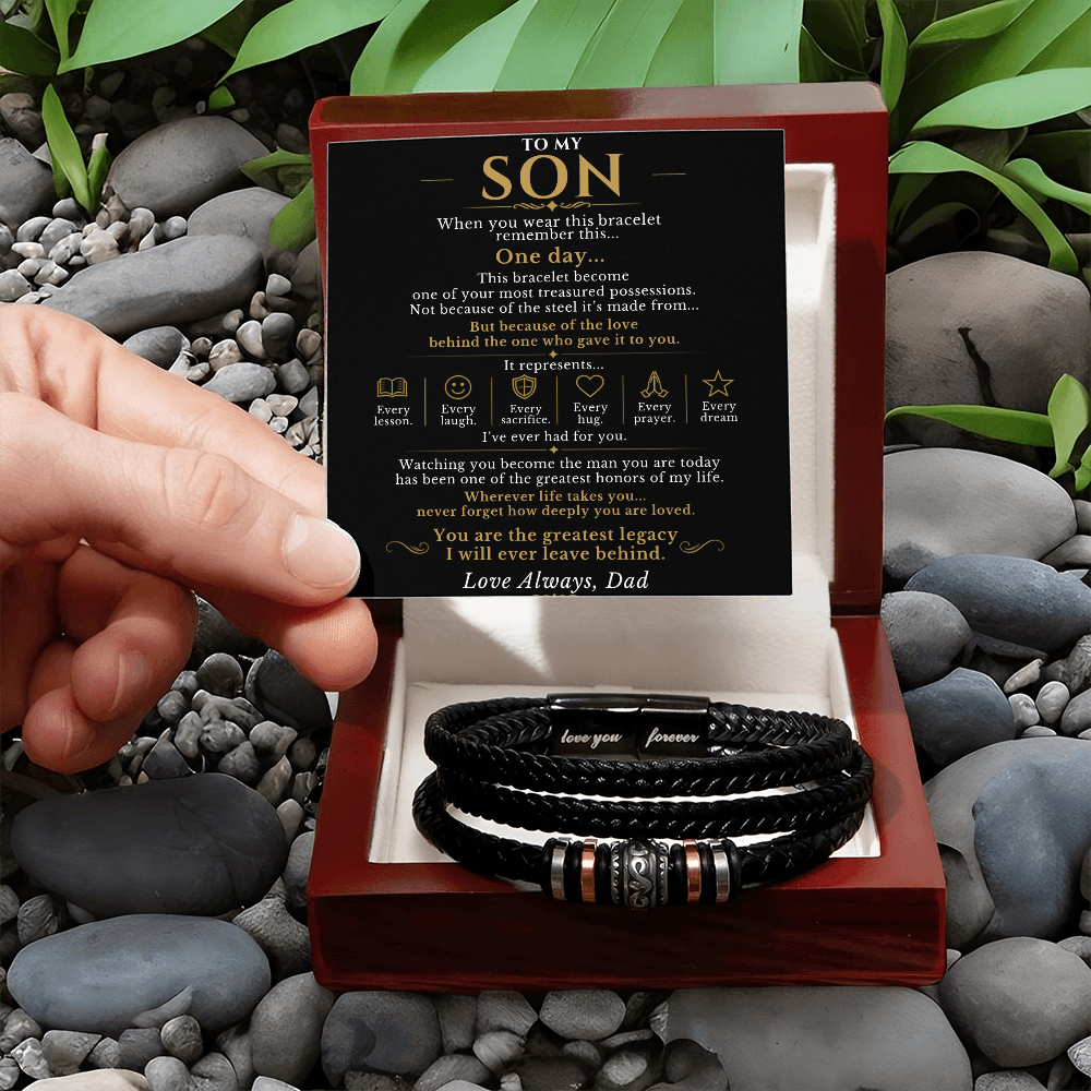 To My Son "My Greatest Legacy" Love You Forever Bracelet