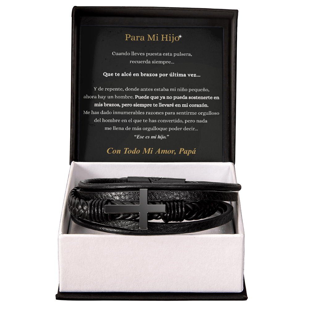 Pulsera Cruz para Mi Hijo – Un Regalo de Papá que Llevará Siempre en su Corazón