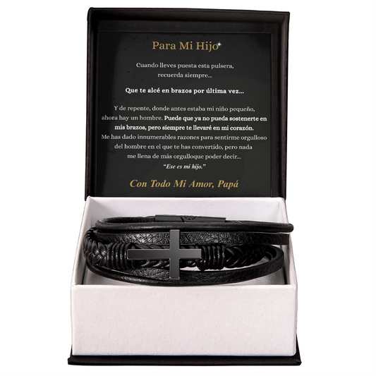 Pulsera Cruz para Mi Hijo – Un Regalo de Papá que Llevará Siempre en su Corazón