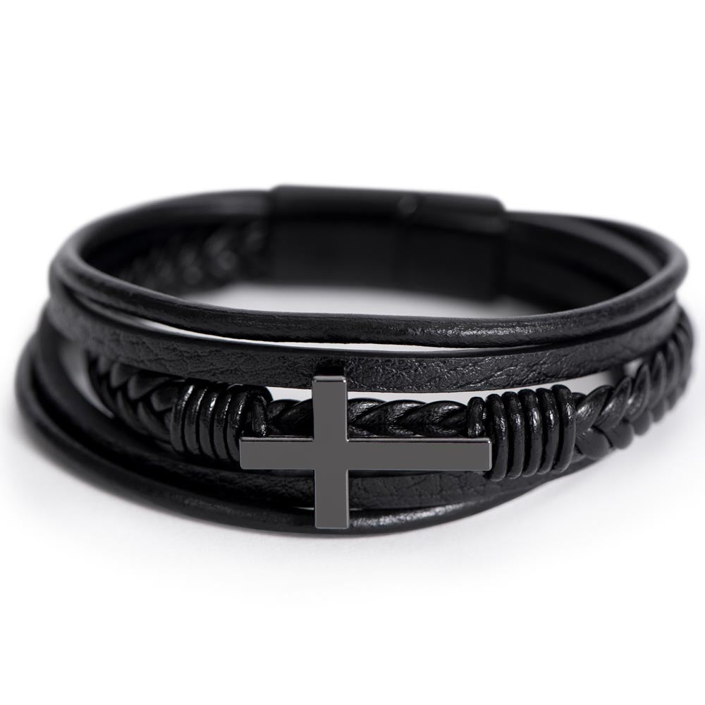 Pulsera Cruz para Mi Hijo – Un Regalo de Papá que Llevará Siempre en su Corazón
