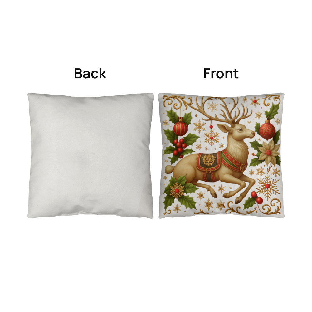 Santa Reindeer Pillow Cover