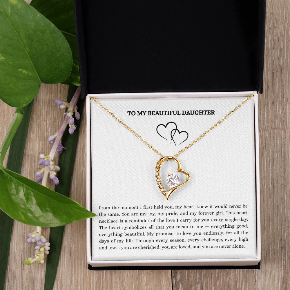 To My Beautiful Daughter "You Are Deeply Loved" Forever Love Necklace