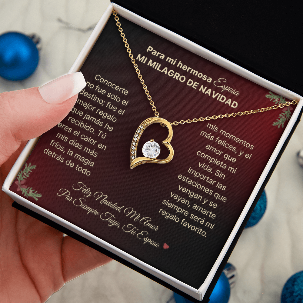 "Mi Milagro de Navidad" Collar Forever Love para Mi Esposa ❤️